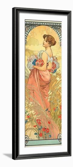 The Seasons: Summer, 1900-Alphonse Mucha-Framed Giclee Print