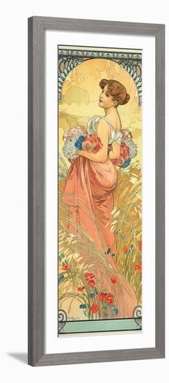 The Seasons: Summer, 1900-Alphonse Mucha-Framed Giclee Print