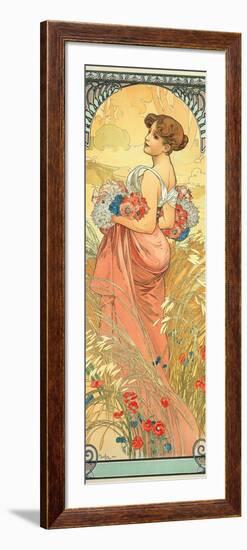 The Seasons: Summer, 1900-Alphonse Mucha-Framed Giclee Print