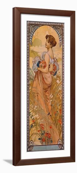 The Seasons: Summer, 1900-Alphonse Mucha-Framed Giclee Print