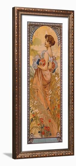 The Seasons: Summer, 1900-Alphonse Mucha-Framed Giclee Print