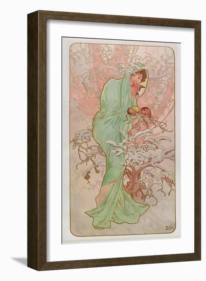 The Seasons: Winter, 1896-Alphonse Mucha-Framed Giclee Print