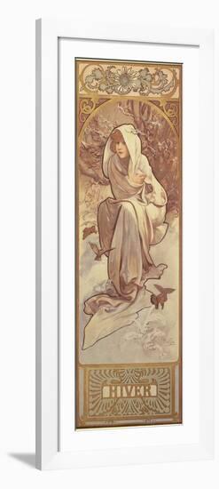 The Seasons: Winter, 1897-Alphonse Mucha-Framed Giclee Print