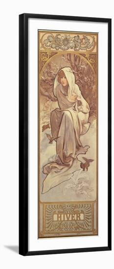 The Seasons: Winter, 1897-Alphonse Mucha-Framed Giclee Print