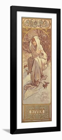 The Seasons: Winter, 1897-Alphonse Mucha-Framed Giclee Print