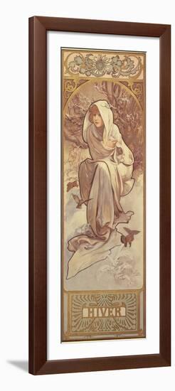 The Seasons: Winter, 1897-Alphonse Mucha-Framed Giclee Print