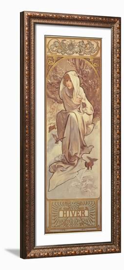 The Seasons: Winter, 1897-Alphonse Mucha-Framed Giclee Print