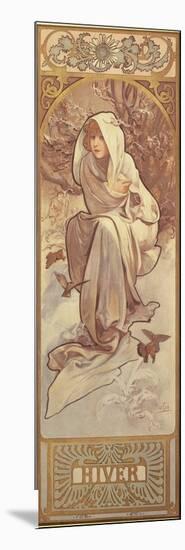 The Seasons: Winter, 1897-Alphonse Mucha-Mounted Premium Giclee Print