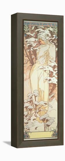 The Seasons: Winter, 1900-Alphonse Mucha-Framed Premier Image Canvas