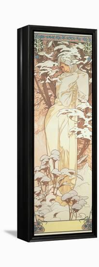 The Seasons: Winter, 1900-Alphonse Mucha-Framed Premier Image Canvas