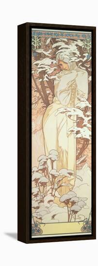 The Seasons: Winter, 1900-Alphonse Mucha-Framed Premier Image Canvas