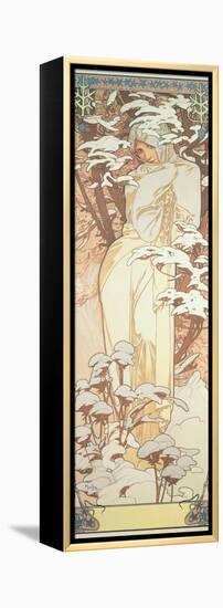 The Seasons: Winter, 1900-Alphonse Mucha-Framed Premier Image Canvas