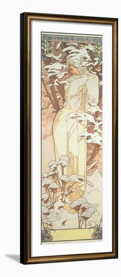 The Seasons: Winter, 1900-Alphonse Mucha-Framed Giclee Print