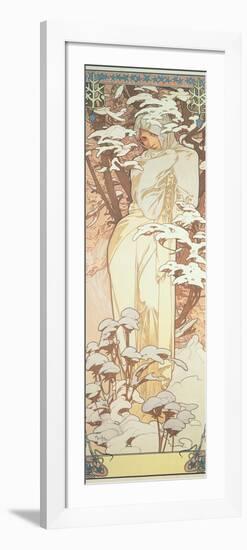 The Seasons: Winter, 1900-Alphonse Mucha-Framed Giclee Print