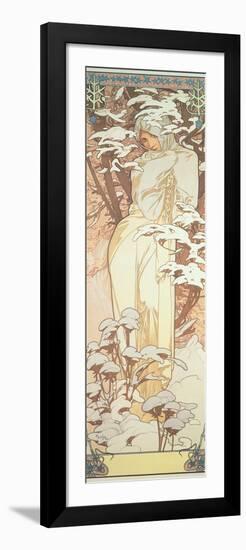 The Seasons: Winter, 1900-Alphonse Mucha-Framed Giclee Print