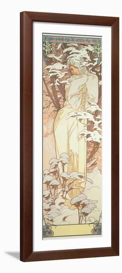 The Seasons: Winter, 1900-Alphonse Mucha-Framed Giclee Print