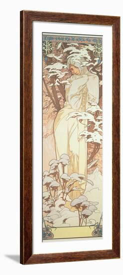 The Seasons: Winter, 1900-Alphonse Mucha-Framed Giclee Print