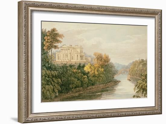 The Seat of G.B. Greenough Esq., Regent's Park, from Ackermann's 'Repository of Arts'-English-Framed Giclee Print