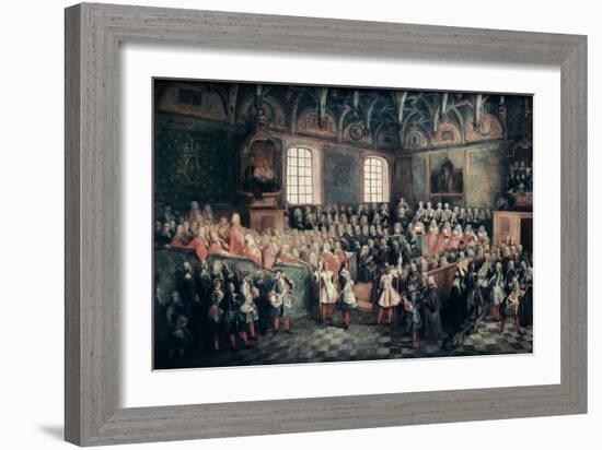 The Seat of Justice in the Parlement of Paris, 1723-Nicolas Lancret-Framed Giclee Print