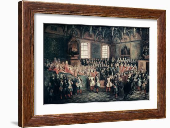 The Seat of Justice in the Parlement of Paris, 1723-Nicolas Lancret-Framed Giclee Print