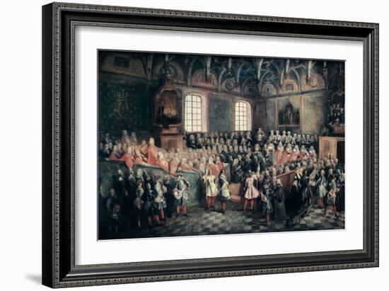 The Seat of Justice in the Parlement of Paris, 1723-Nicolas Lancret-Framed Giclee Print