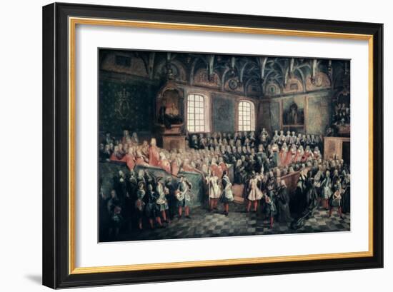 The Seat of Justice in the Parlement of Paris, 1723-Nicolas Lancret-Framed Giclee Print
