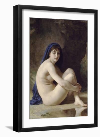 The Seated Bather-William Adolphe Bouguereau-Framed Art Print