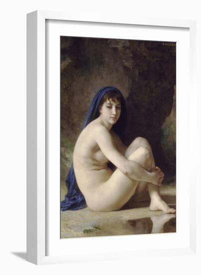 The Seated Bather-William Adolphe Bouguereau-Framed Art Print