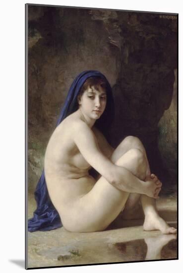 The Seated Bather-William Adolphe Bouguereau-Mounted Art Print
