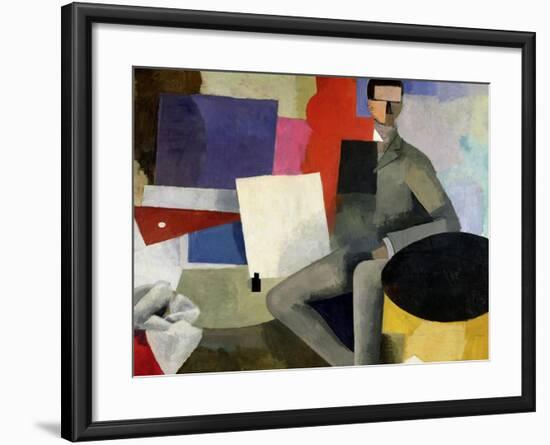 The Seated Man, or the Architect-Roger de La Fresnaye-Framed Giclee Print