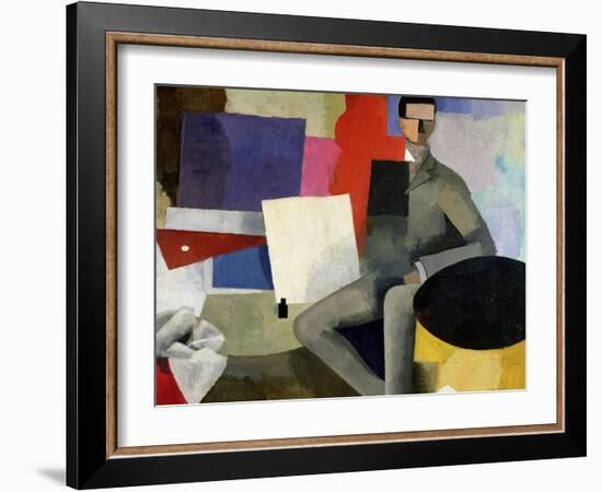 The Seated Man, or the Architect-Roger de La Fresnaye-Framed Giclee Print