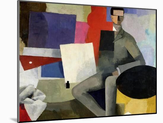 The Seated Man, or the Architect-Roger de La Fresnaye-Mounted Giclee Print