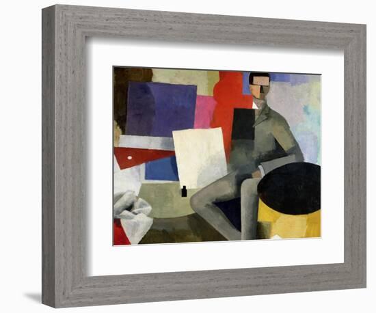 The Seated Man, or the Architect-Roger de La Fresnaye-Framed Giclee Print