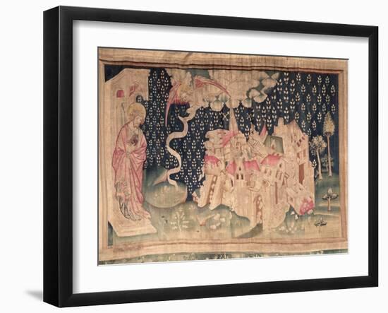 The Second Angel Announces the Fall of Babylon, No.50 from "The Apocalypse of Angers," 1373-87-Nicolas Bataille-Framed Giclee Print