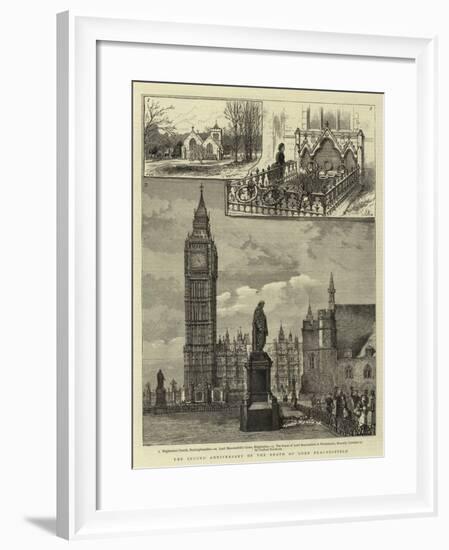 The Second Anniversary of the Death of Lord Beaconsfield-null-Framed Giclee Print