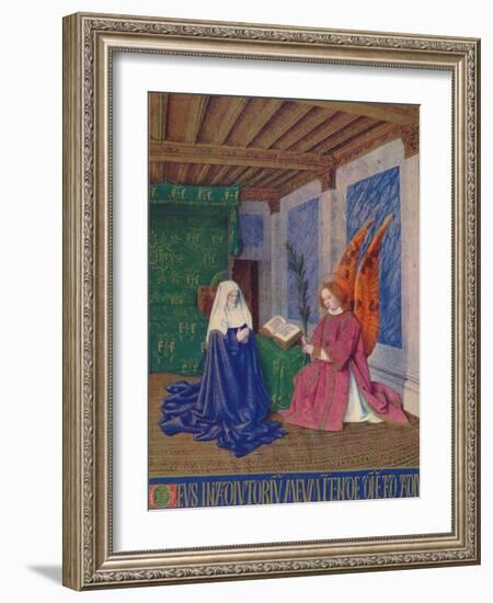 'The Second Annunciation', c1455, (1939)-Jean Fouquet-Framed Giclee Print