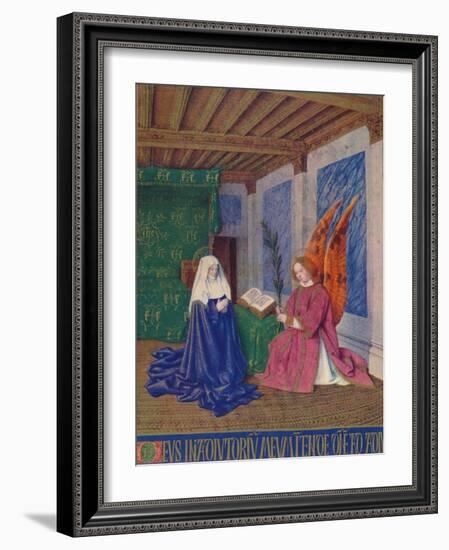 'The Second Annunciation', c1455, (1939)-Jean Fouquet-Framed Giclee Print