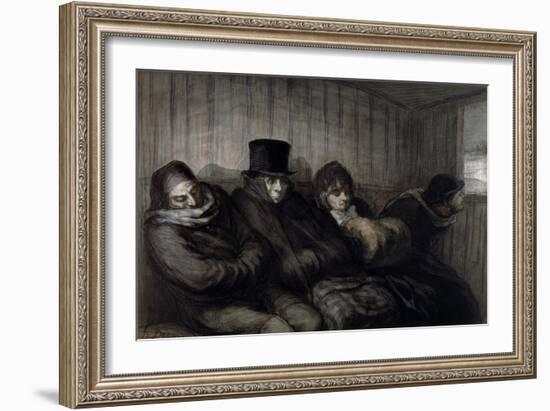 The Second Class Carriage, 1864-Honore Daumier-Framed Giclee Print