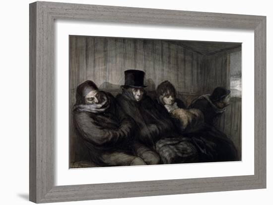 The Second Class Carriage, 1864-Honore Daumier-Framed Giclee Print