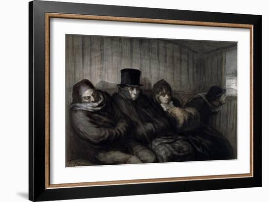 The Second Class Carriage, 1864-Honore Daumier-Framed Giclee Print