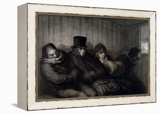 The Second Class Carriage, 1864-Honore Daumier-Framed Premier Image Canvas