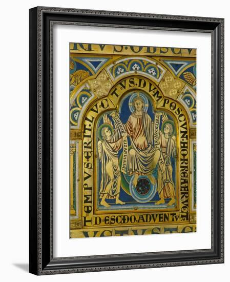 The Second Coming, Christ Orders Two Angels to Begin the Partition of Souls-Nicholas of Verdun-Framed Giclee Print