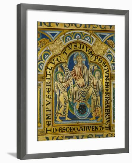 The Second Coming, Christ Orders Two Angels to Begin the Partition of Souls-Nicholas of Verdun-Framed Giclee Print