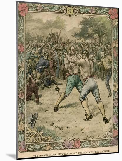 The Second Fight Between Harry Paulson and Tom Paddock, 1851-Pugnis-Mounted Giclee Print