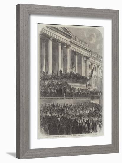 The Second Inauguration of President Lincoln in Front of the Capitol at Washington-null-Framed Giclee Print