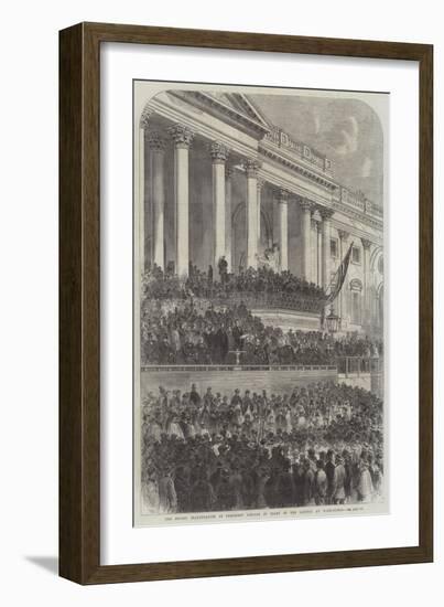 The Second Inauguration of President Lincoln in Front of the Capitol at Washington-null-Framed Giclee Print