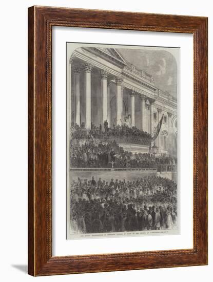 The Second Inauguration of President Lincoln in Front of the Capitol at Washington-null-Framed Giclee Print