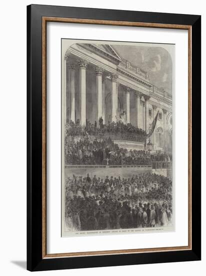 The Second Inauguration of President Lincoln in Front of the Capitol at Washington-null-Framed Giclee Print