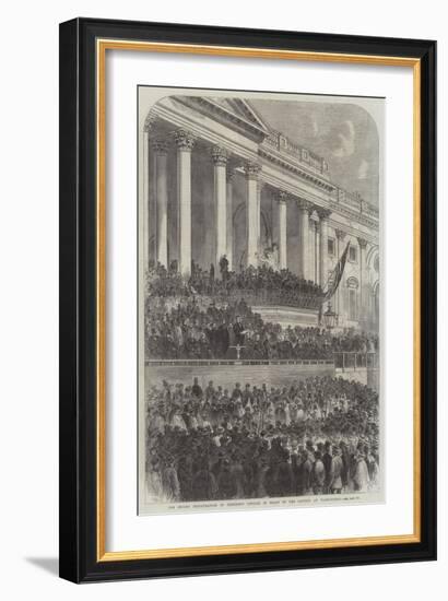 The Second Inauguration of President Lincoln in Front of the Capitol at Washington-null-Framed Giclee Print