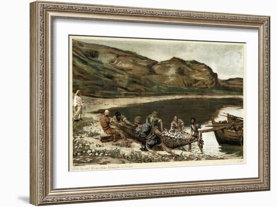 The Second Miraculous Draught of Fishes, C1890-James Jacques Joseph Tissot-Framed Giclee Print